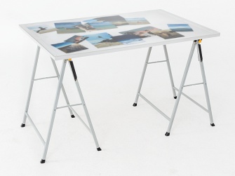 Ratgeber Schreibtisch mit Glasplatte: Selbstgebauter Tisch mit Glasplatte / Globetrotter