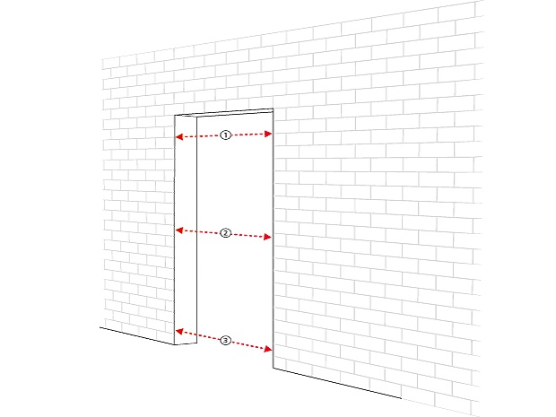 Ratgeber Zimmertuer einbauen: Skizze Maueröffnung vermessen