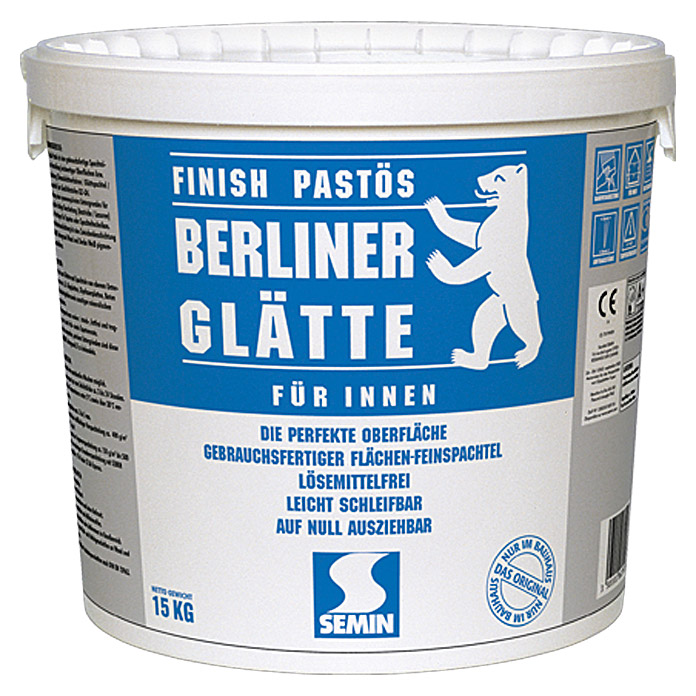 Berliner Glatte Flachen Feinspachtel Berliner Glatte Finish Pastos 15 Kg Bauhaus