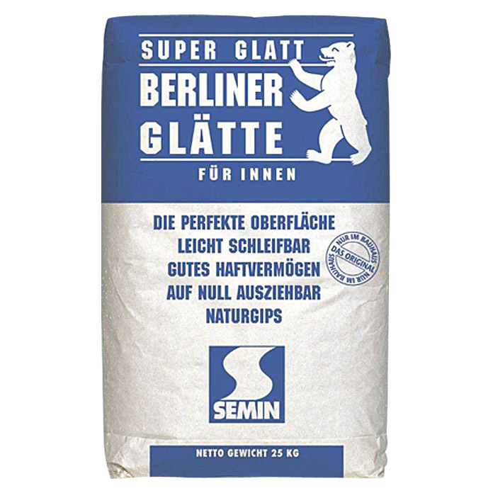 Berliner Glätte Füll- & Glättspachtel Berliner Glätte Super Glatt (25 kg) | BAUHAUSUsercentrics Consent Management Platform Logo