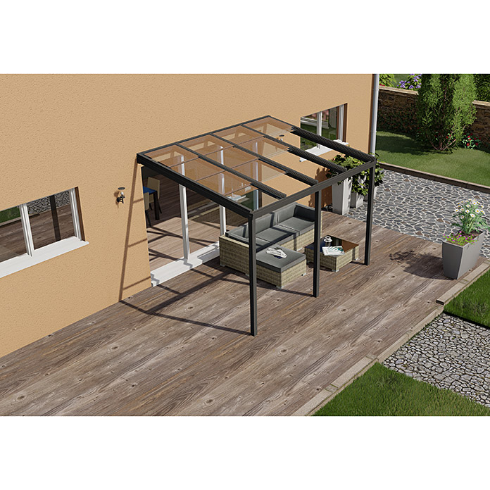 Terrassenüberdachung Special Edition mit Schiebedach 4 x 3 m