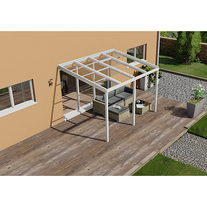 Special Edition Toiture de terrasse avec toit coulissant 4 x 3 m
