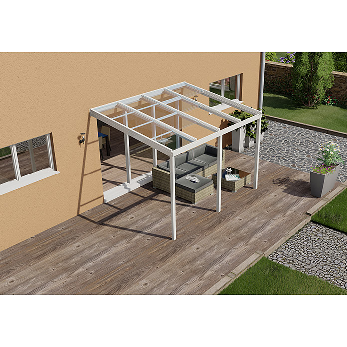 Special Edition Toiture de terrasse avec toit coulissant 4 x 3.5 m