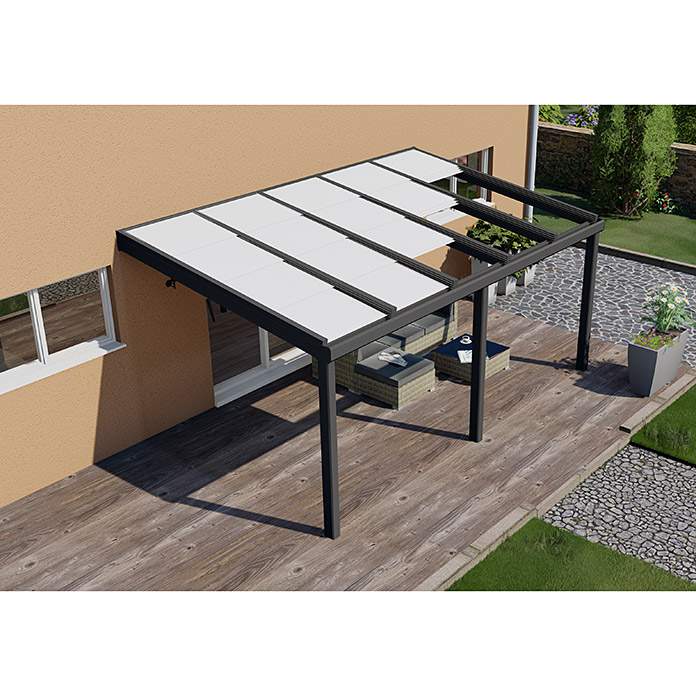 Special Edition Toiture de terrasse avec toit coulissant 5 x 3 m