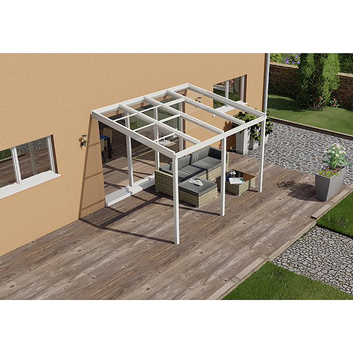 Auvent de terrasse Special Edition avec toit coulissant 4 x 3.5 m