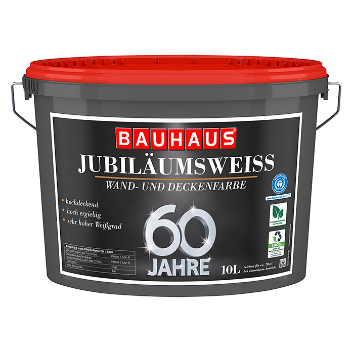 Swingcolor Wandfarbe Jubilaumsweiss 60 Jahre Bauhaus Weiss 10 L Matt Bauhaus