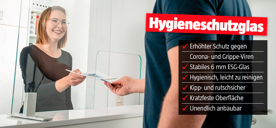 Hygieneschutzglas, Thekenaufsteller, Spritzschutz, Niesschutz, Infektionsschutz bei BAUHAUS