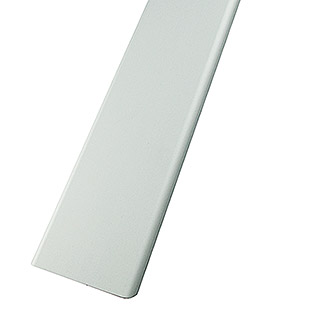 Abschlussprofil für 8cm Glasbausteine Glasstein in Aluminium weiß in 2,50m